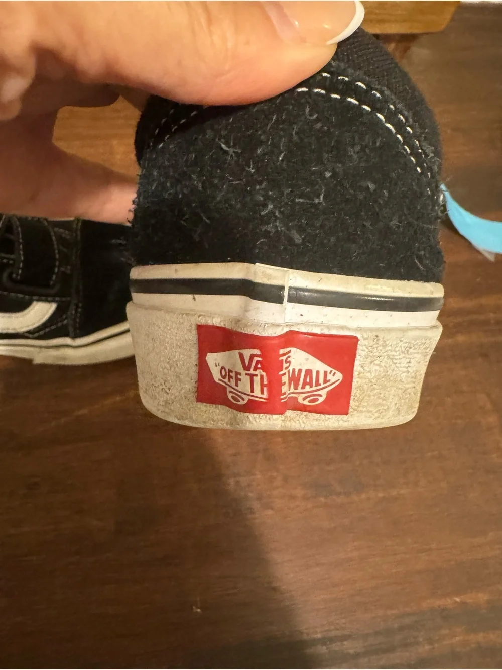 Vans Black and White Triple Strap Skate Shoes